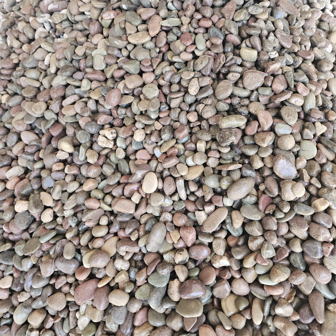 20mm Montana rainbow decorative rock landscape bag for garden beds and landscaping in Calgary