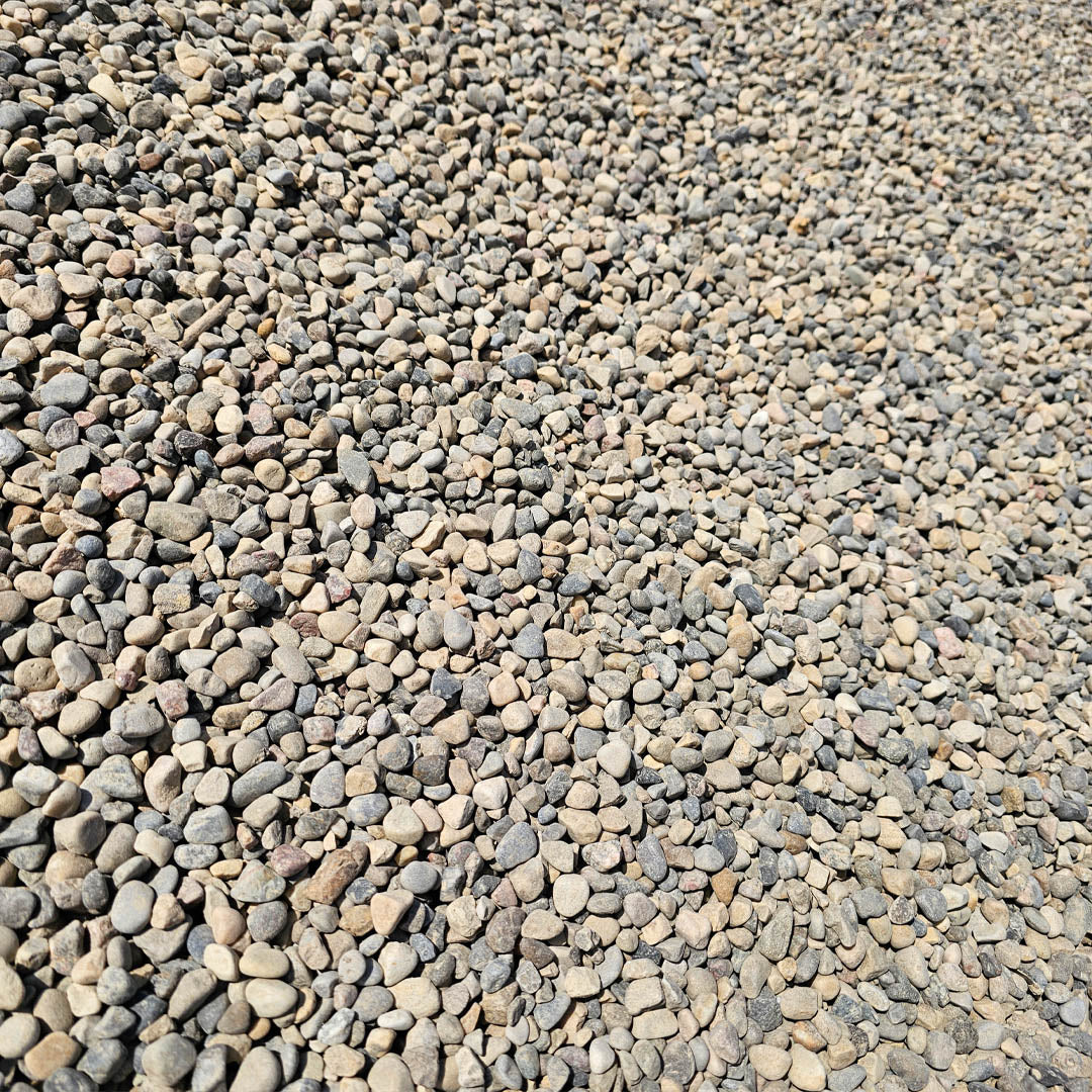 20mm washed round rock landscape bag for decorative landscaping and drainage in Calgary