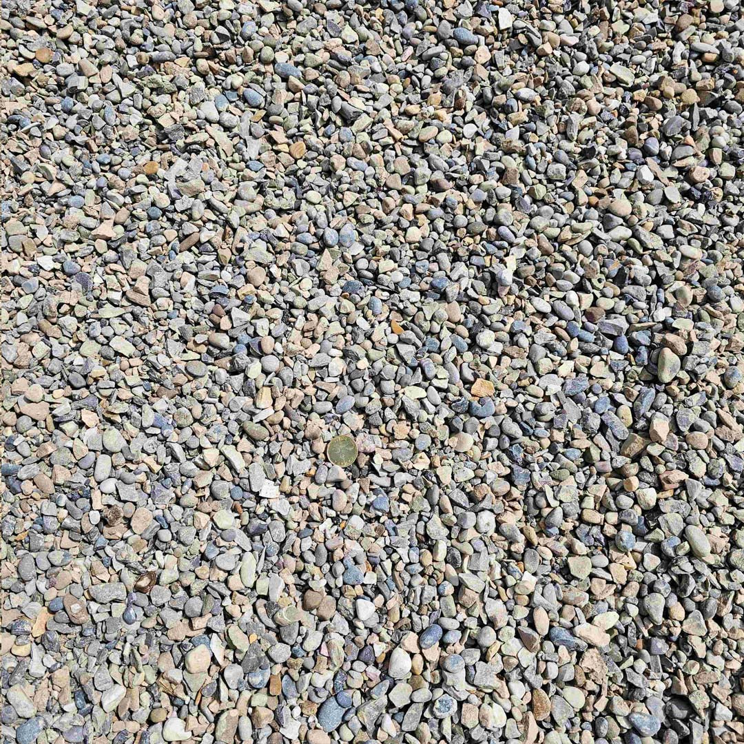 28mm washed rock landscape bag for residential drainage and landscaping in Calgary