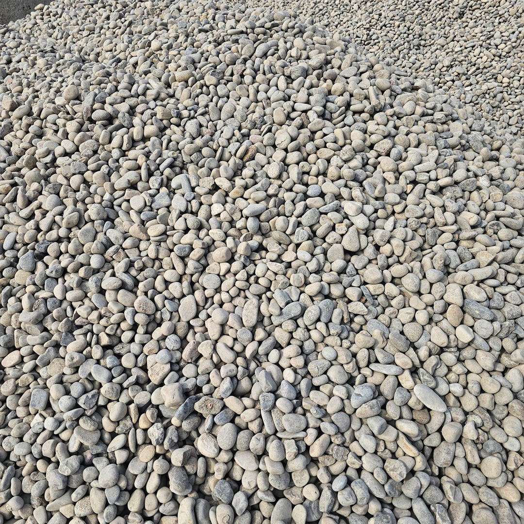 40mm washed round rock landscape bag for decorative landscaping and rock gardens in Calgary
