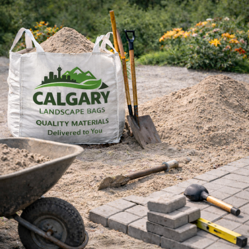 Calgary Landscape Bags 5mm washed sand for leveling, paving and landscaping projects