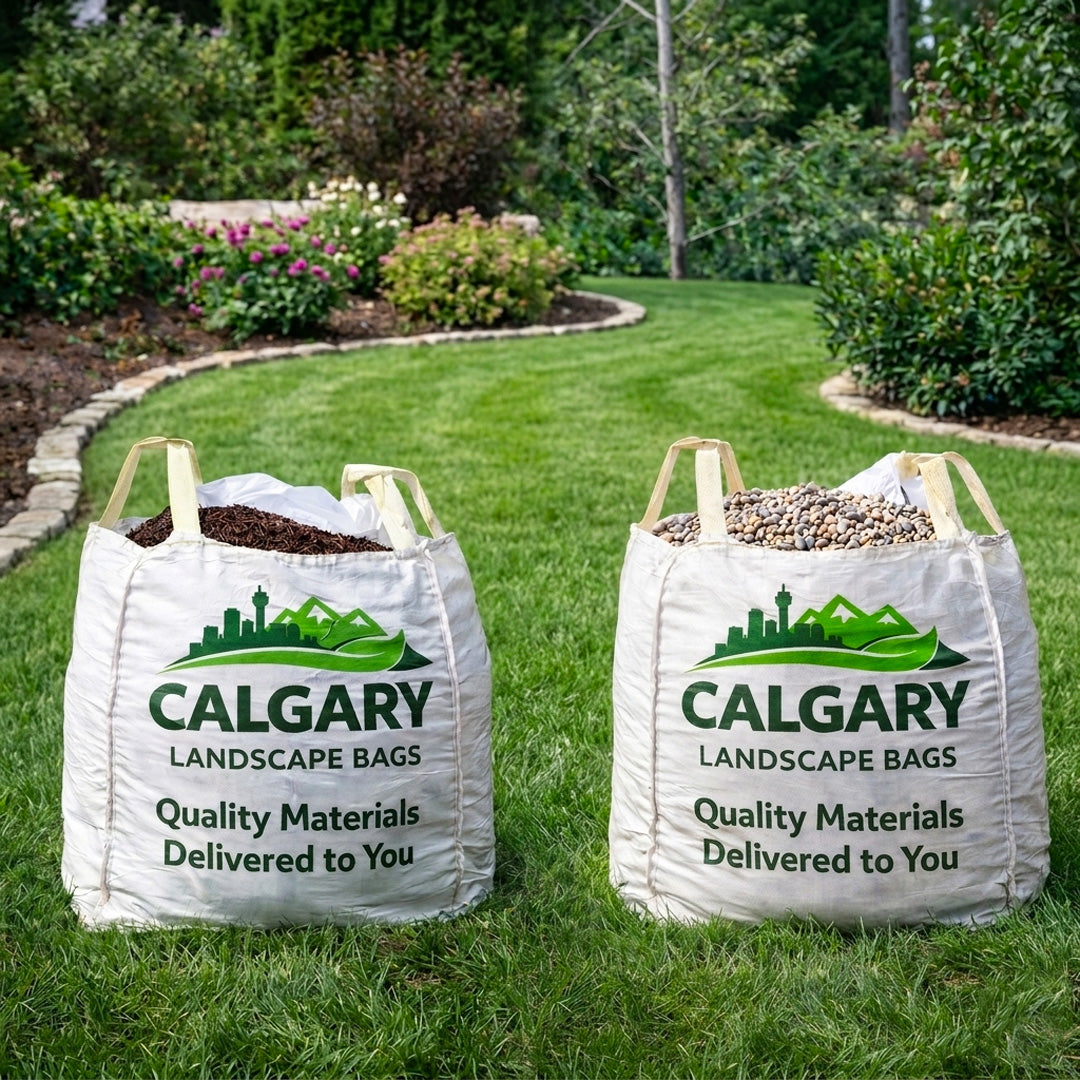 Calgary Landscape Bags supplying bulk bag landscaping materials for residential projects in Calgary